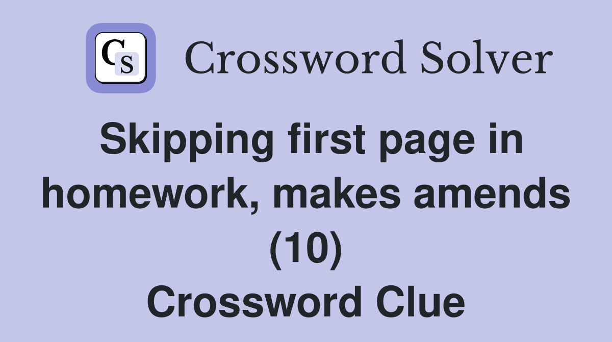 do your homework crossword clue